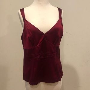 INC red silk camisole